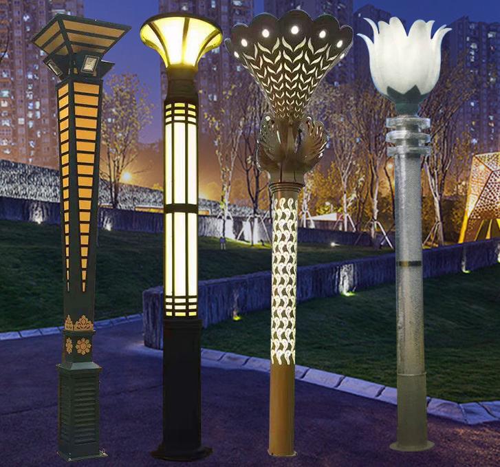 Dışarıdaki bahçe bahçesi lambası, suyu temizlemez Çin kare menzil lambası postası, menzil lambası