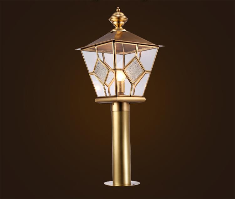 LED Kaynak E27 1 Işık Dışarı Pilar Lantern veya Topar Pilar Işık Temperature Glass